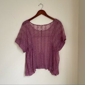 Free People oversized lace blouse